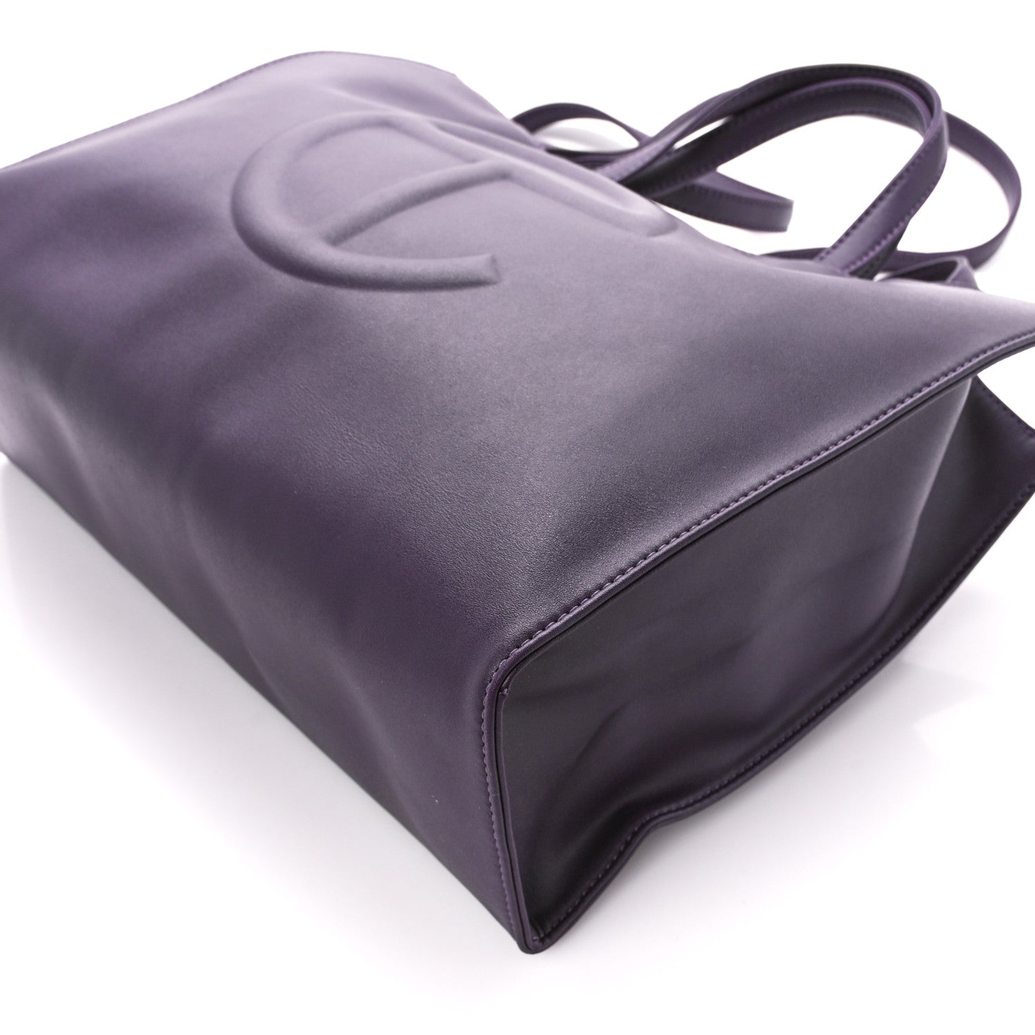 Telfar Vegan Leather Medium Shopping Bag Eggplant 10 of 10