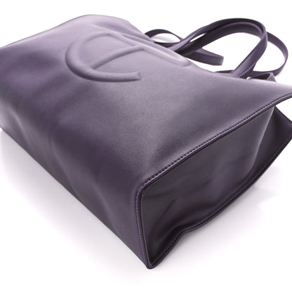 Telfar Vegan Leather Medium Shopping Bag Eggplant 10 of 10