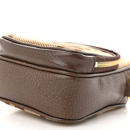 Gucci Monogram Jumbo GG Textured Dollar Calfskin Web Shoulder Bag Camel Ebony New Acero 10 of 10