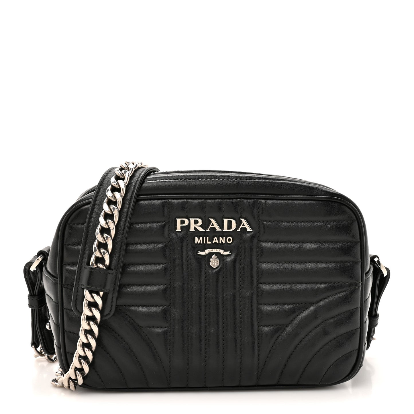 Soft Calfskin Diagramme Camera Bag Black