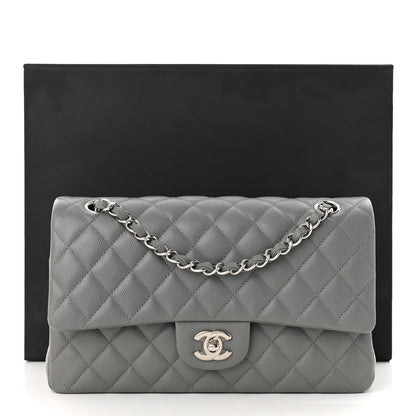 Chanel Caviar Quilted Medium Double Flap Grey 11 of 11