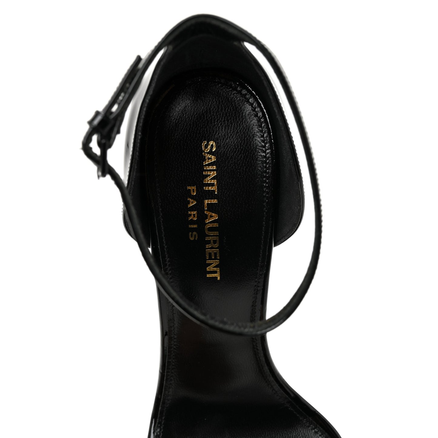 Patent Calfskin Opyum 85 Sandals 38.5 Black