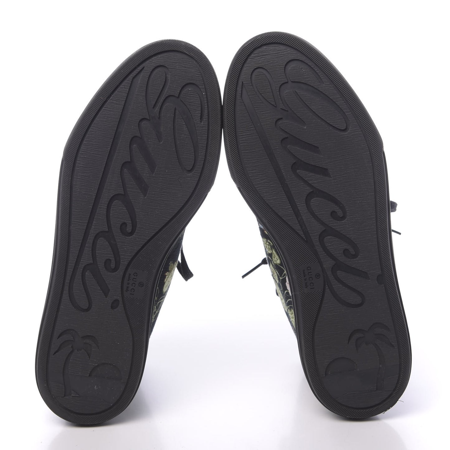 Canvas Flora Knight High Top Sneakers 36.5 Black