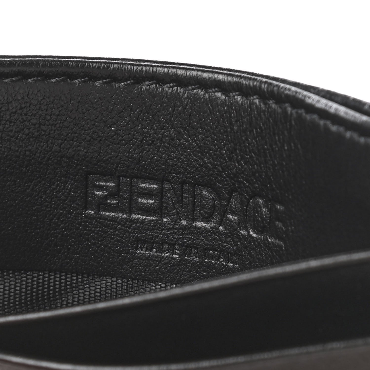 Fendi X VERSACE Glazed Fabric Vitello Cover Fendace FF Baroque Card Holder Black Gold 6 of 8