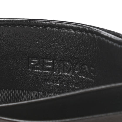 Fendi X VERSACE Glazed Fabric Vitello Cover Fendace FF Baroque Card Holder Black Gold 6 of 8