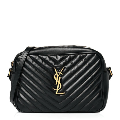 Saint Laurent Calfskin Matelasse Monogram Lou Camera Bag Black 1 of 10