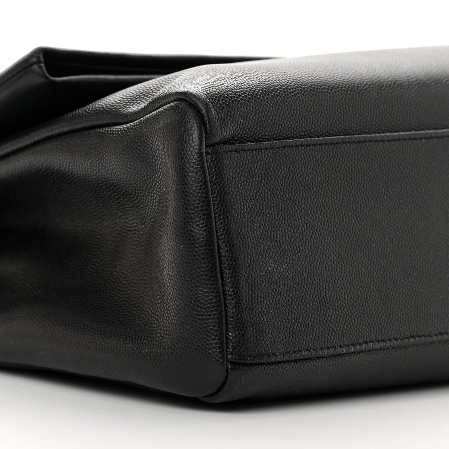 Grain De Poudre Medium West Hollywood Monogram Fold-Over Black