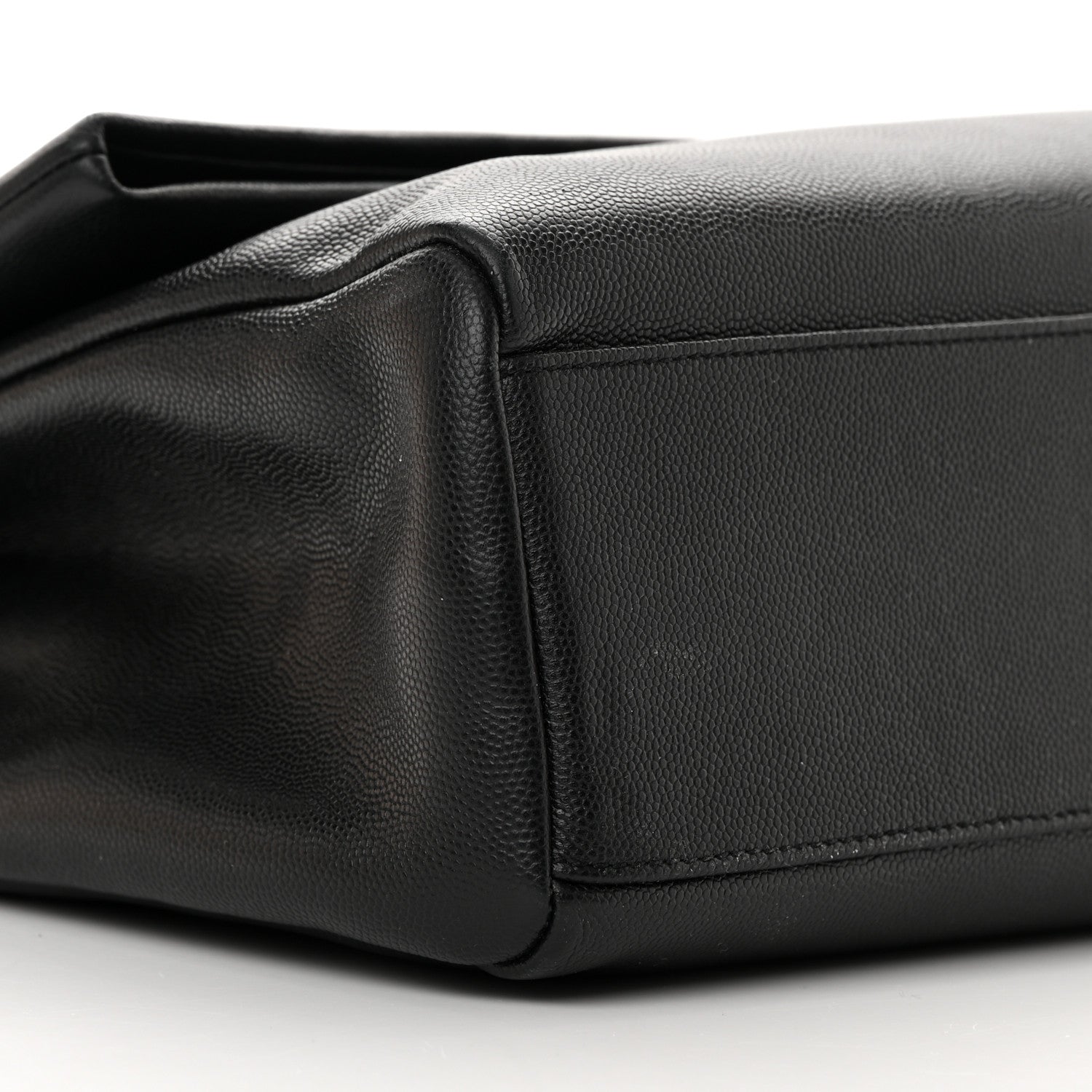 Saint Laurent Grain De Poudre Medium West Hollywood Monogram Fold-Over Black 9 of 12
