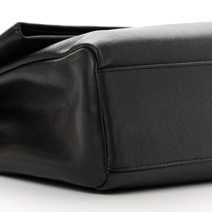 Saint Laurent Grain De Poudre Medium West Hollywood Monogram Fold-Over Black 9 of 12
