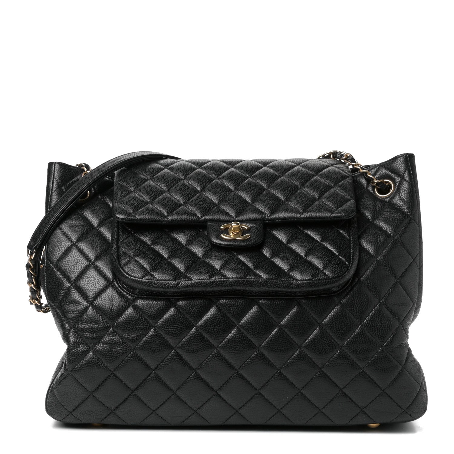 Chanel Caviar Quilted Flap Tote Black 1 of 6