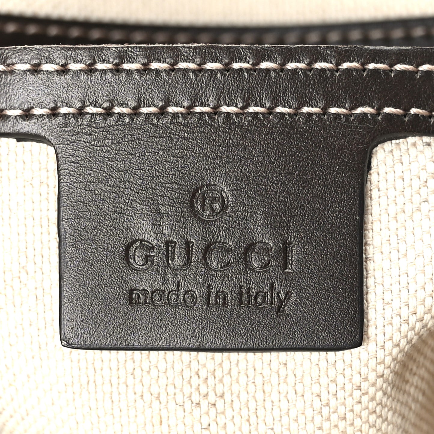 GG Supreme Monogram Selleria Calfskin Small Flat Side Zip Messenger Bag Beige Ebony Cocoa Dark Chocolate