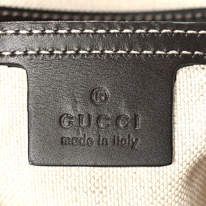 Gucci GG Supreme Monogram Selleria Calfskin Small Flat Side Zip Messenger Bag Beige Ebony Cocoa Dark Chocolate 7 of 10