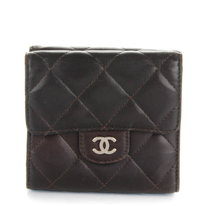 Chanel Lambskin Quilted Double Sided Wallet Brown 1 of 9