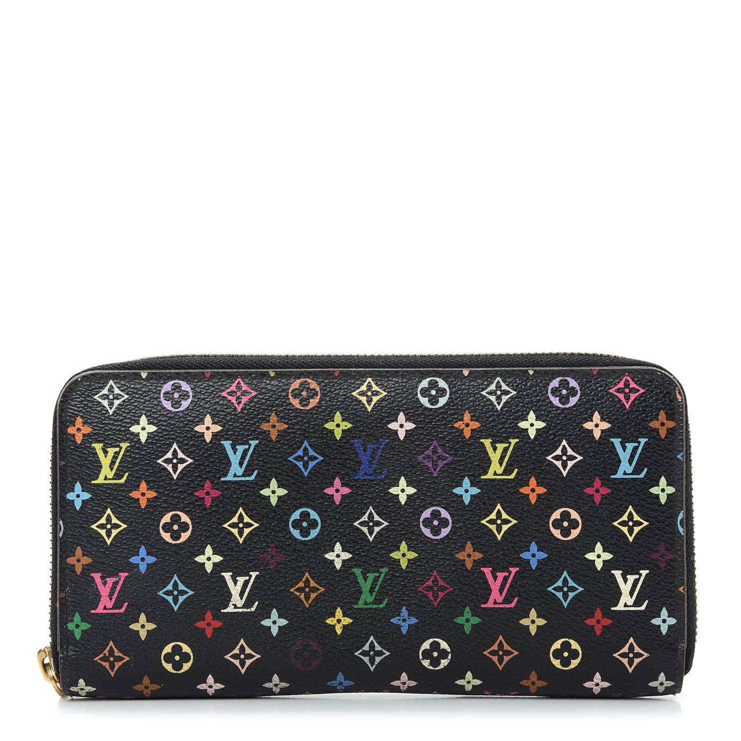 Louis Vuitton Monogram Multicolor Zippy Wallet Black Violet 1 of 11