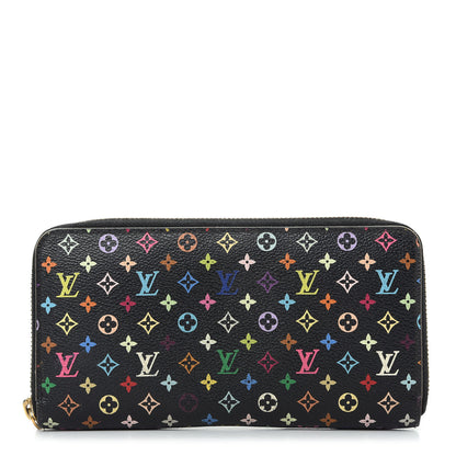 Louis Vuitton Monogram Multicolor Zippy Wallet Black Violet 1 of 11