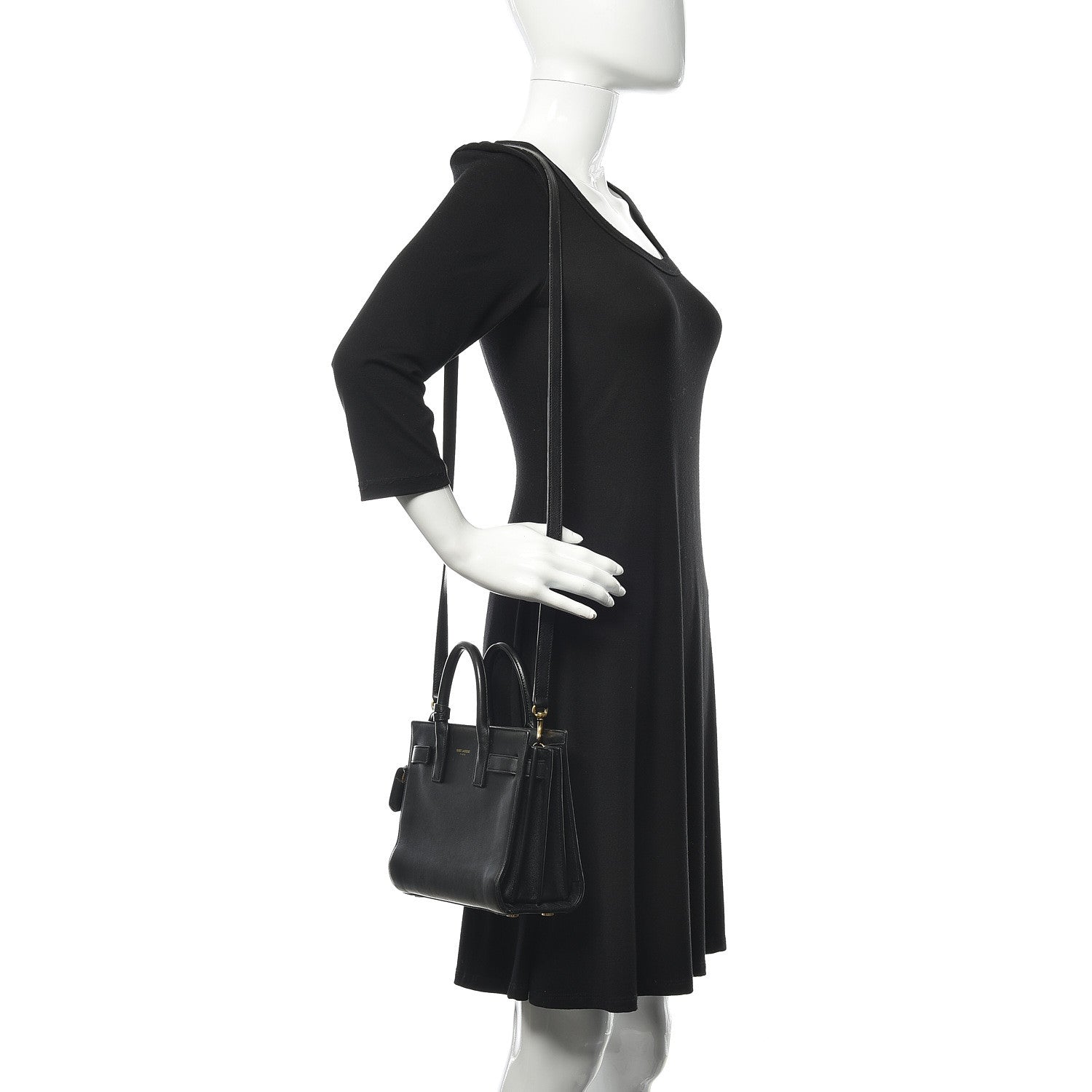 Saint Laurent Calfskin Nano Sac De Jour Black 2 of 11