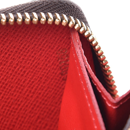 Louis Vuitton Damier Ebene Clemence Wallet Cherry 7 of 8