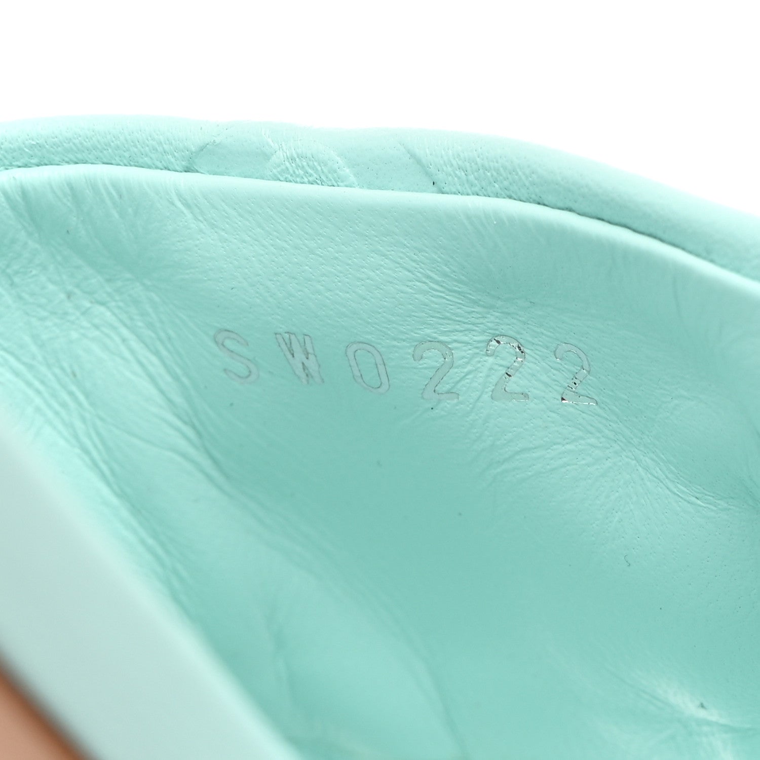 Louis Vuitton Lambskin Embossed Monogram Revival Flat Mules 37.5 Vert D'eau Green 6 of 9