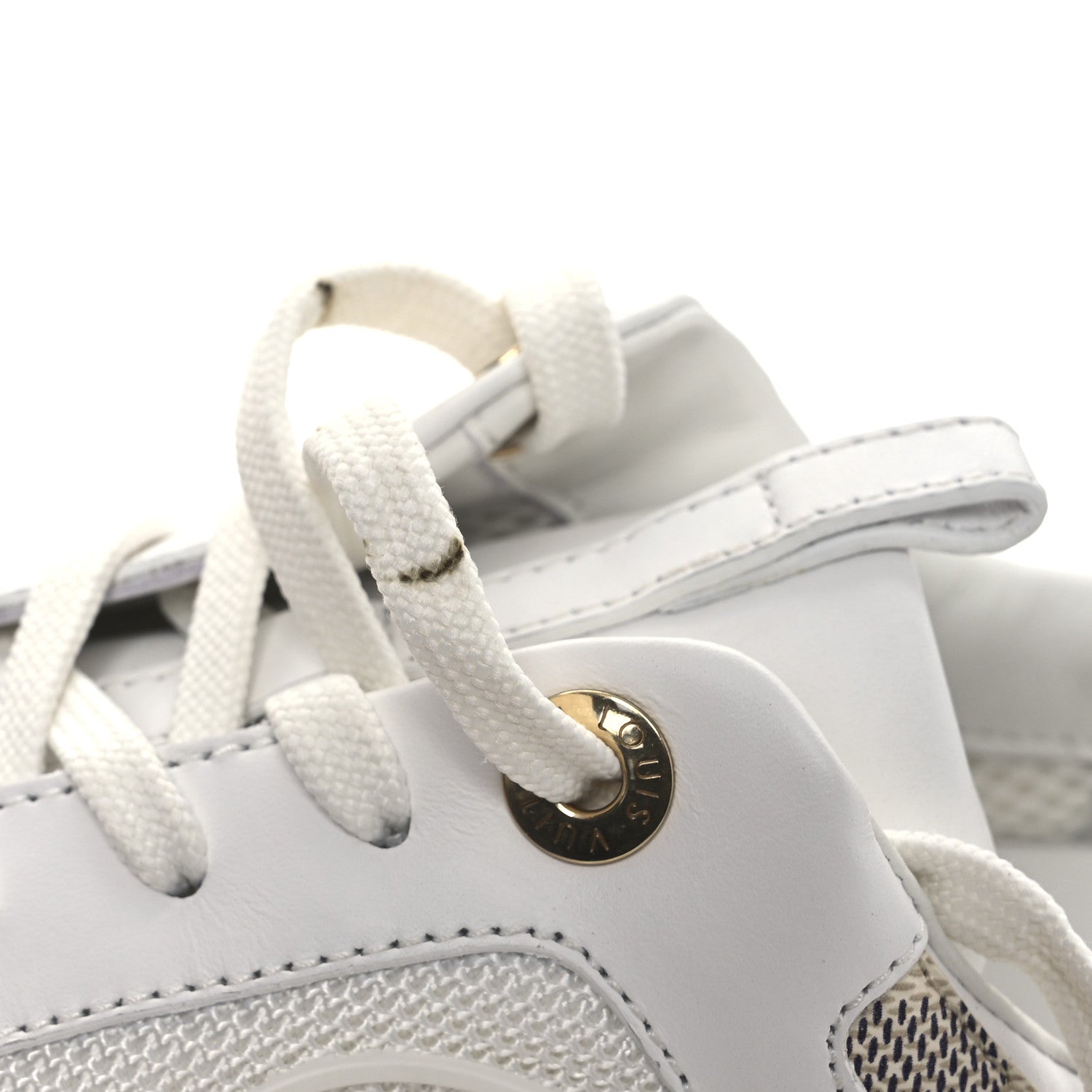 Louis Vuitton Calfskin Damier Azur Run Away Sneakers 37 White 11 of 12