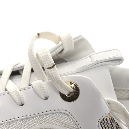 Louis Vuitton Calfskin Damier Azur Run Away Sneakers 37 White 11 of 12