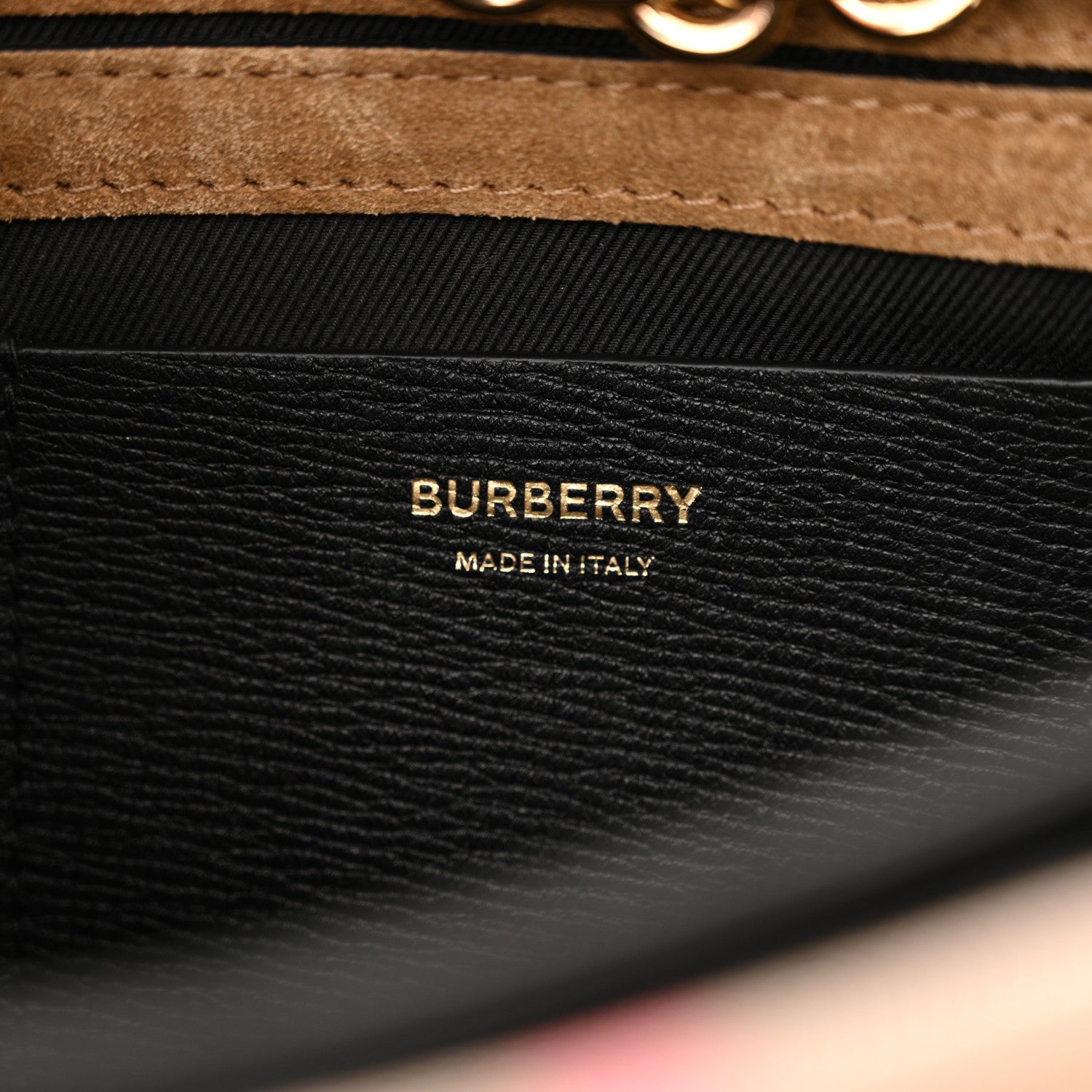Burberry Derby Calfskin House Check Small Macken Crossbody Bag Black 6 of 10