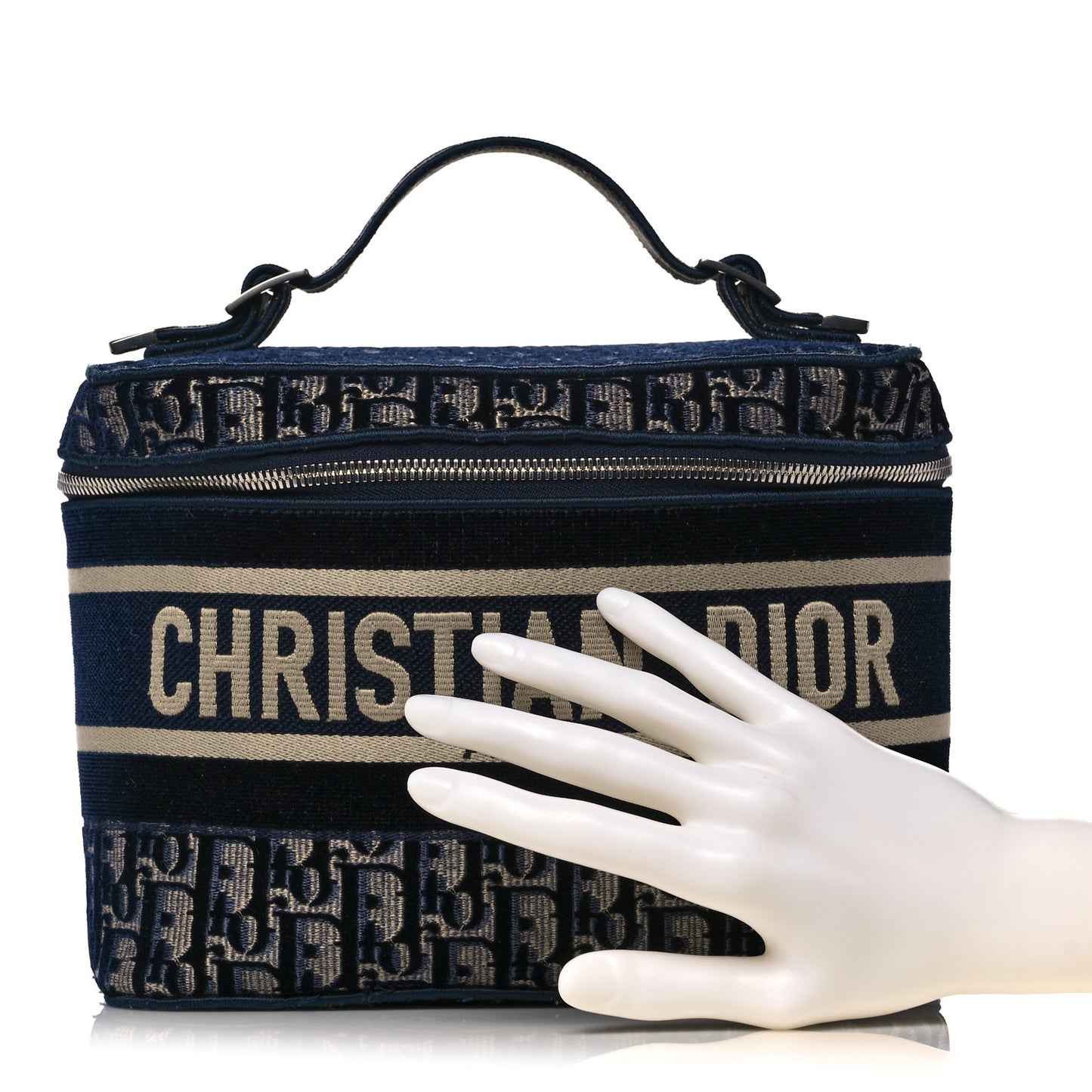 Oblique Diortravel Vanity Case Blue