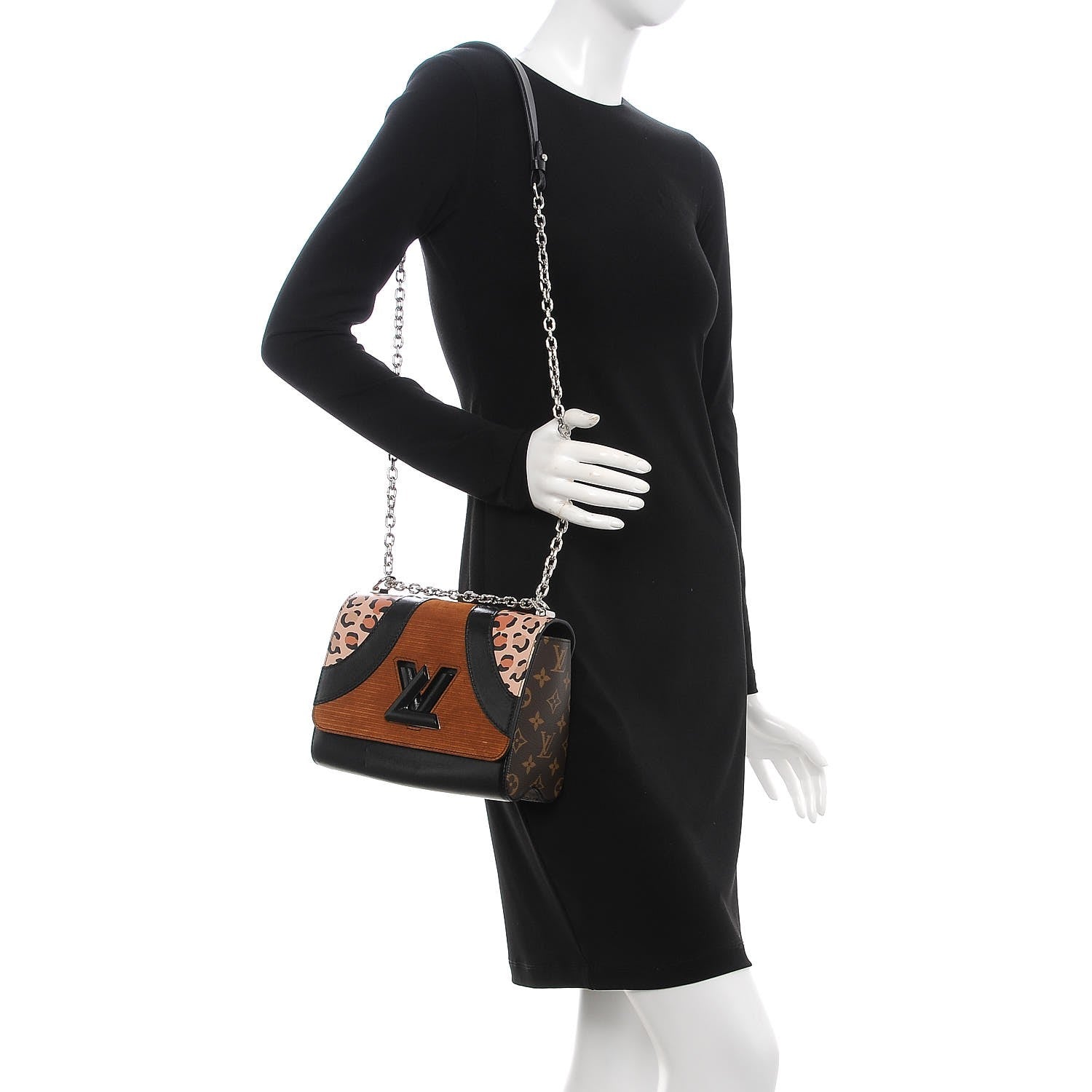 Louis Vuitton Calfskin Monogram Wild at Heart Twist Shoulder Bag MM 2 of 8