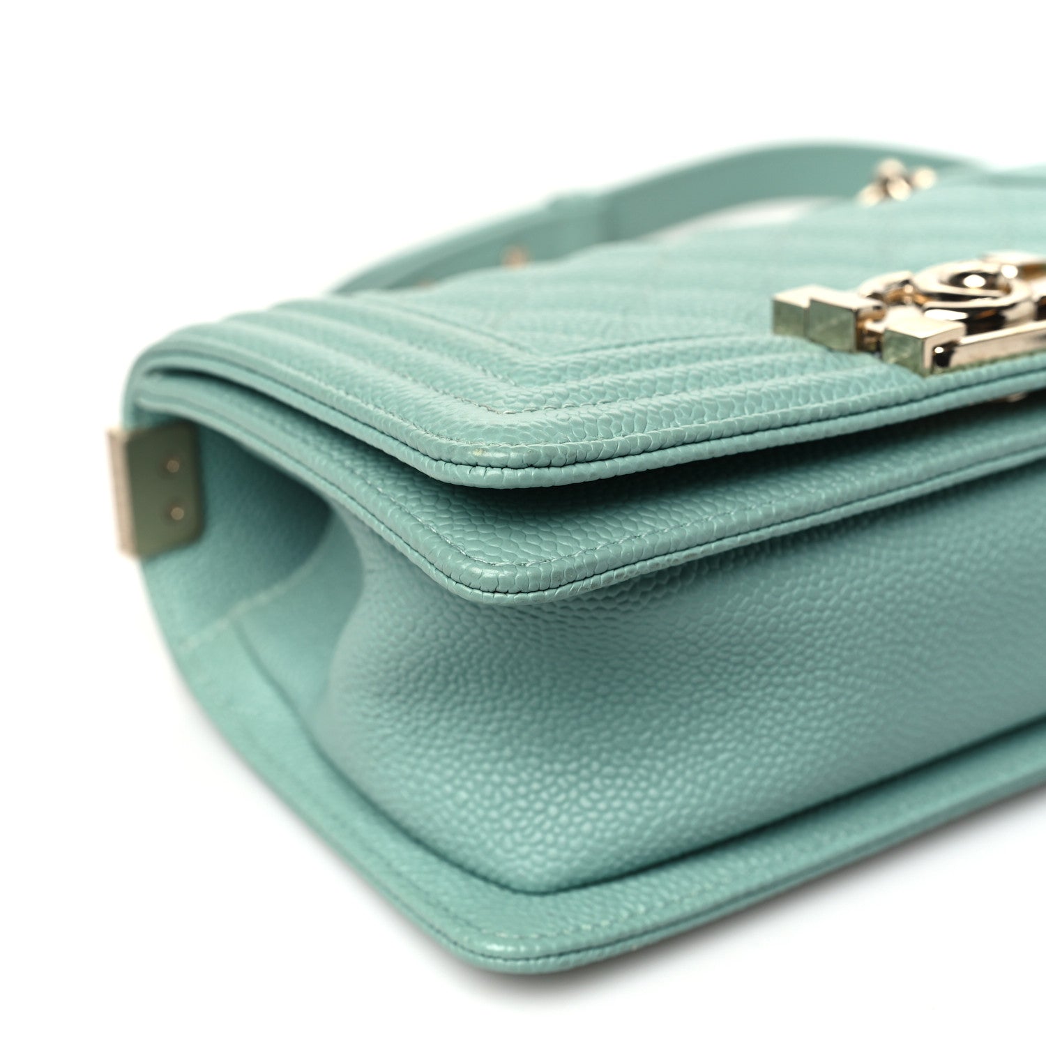 Chanel Caviar Quilted Small Boy Flap Light Blue 9 of 10