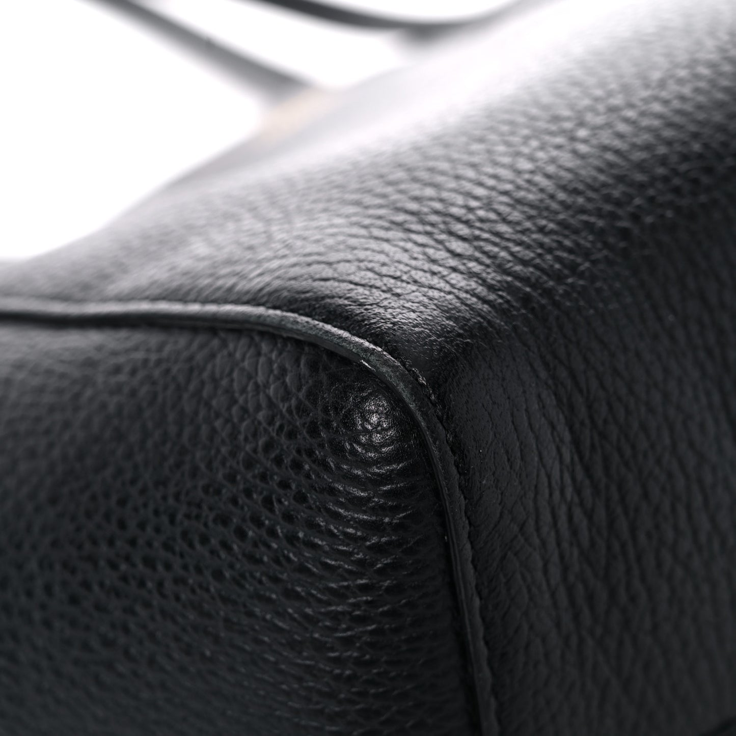 Pebbled Calfskin Small Swing Tote Black