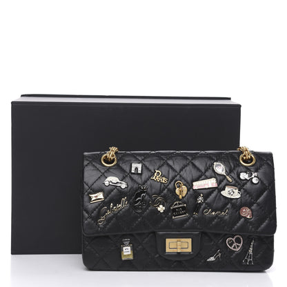 Chanel Aged Calfskin Lucky Charms 2.55 Reissue 225 Flap Black 13 of 13