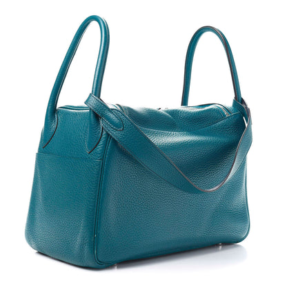 Hermes Taurillon Clemence Verso Lindy 30 Bleu Izmir Blue Saphir 3 of 12