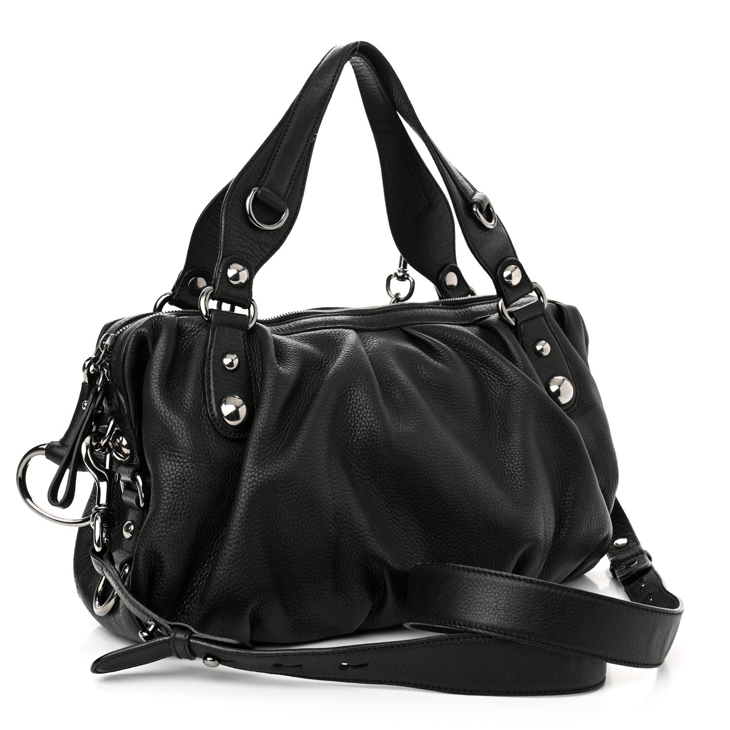 Gucci Calfskin Medium Icon Bit Boston Black 3 of 14