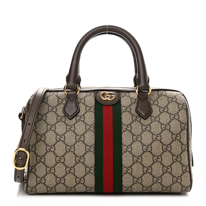 Gucci GG Supreme Monogram Web Small Ophidia Top Handle Bag Beige Ebony 1 of 10