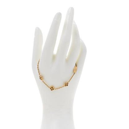 Louis Vuitton Brass Flower Full Bracelet Gold 2 of 7