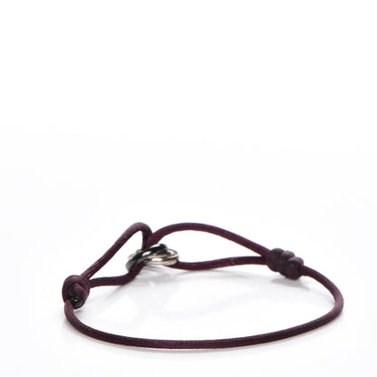 Cartier 18K White Gold Ceramic Trinity Cord Bracelet Purple 3 of 9