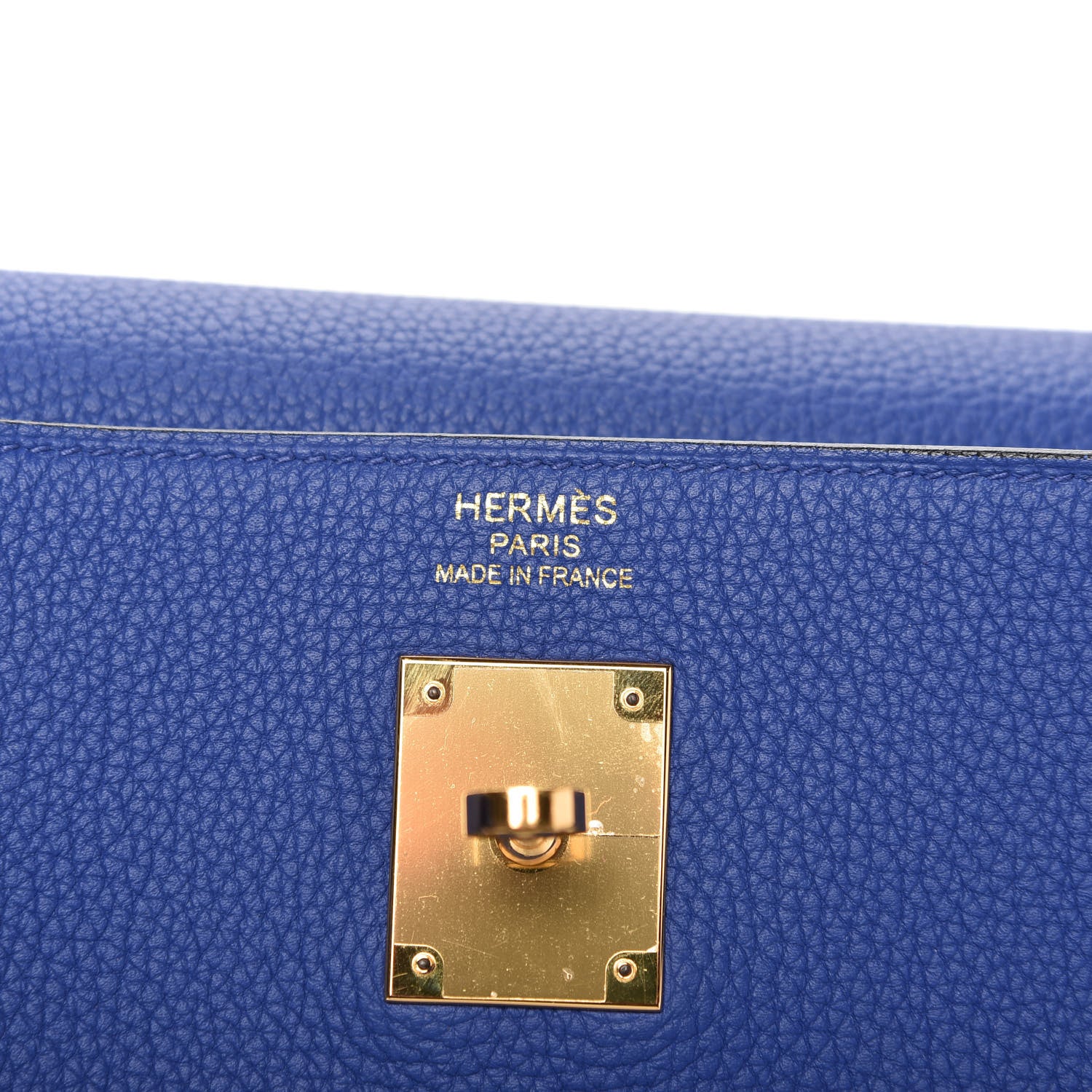 Hermes Togo Kelly Retourne 35 Bleu Electrique 8 of 11