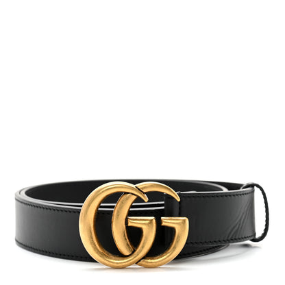Gucci Calfskin Double G 30mm Belt 75 30 Black 1 of 7