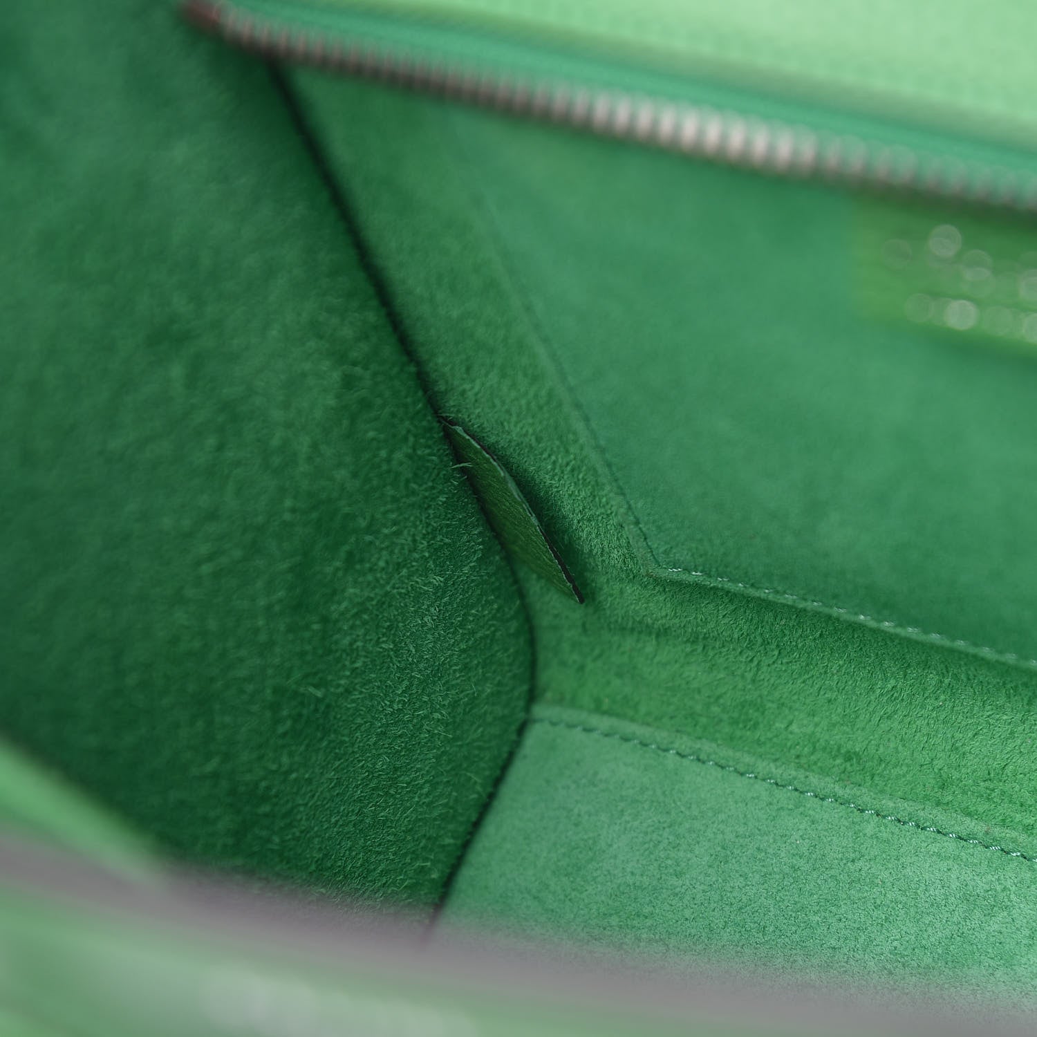 Celine Drummed Calfskin Nano Luggage Mint 7 of 12