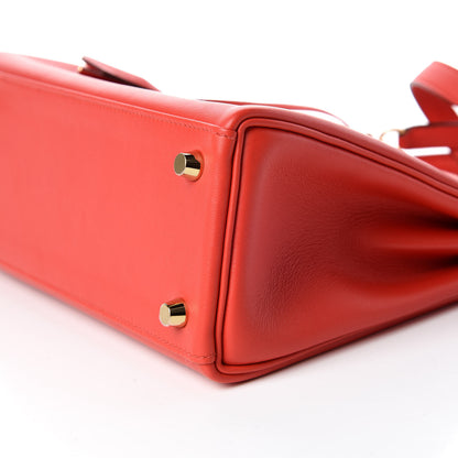 Hermes Swift Kelly Retourne 25 Rouge Tomate 14 of 36