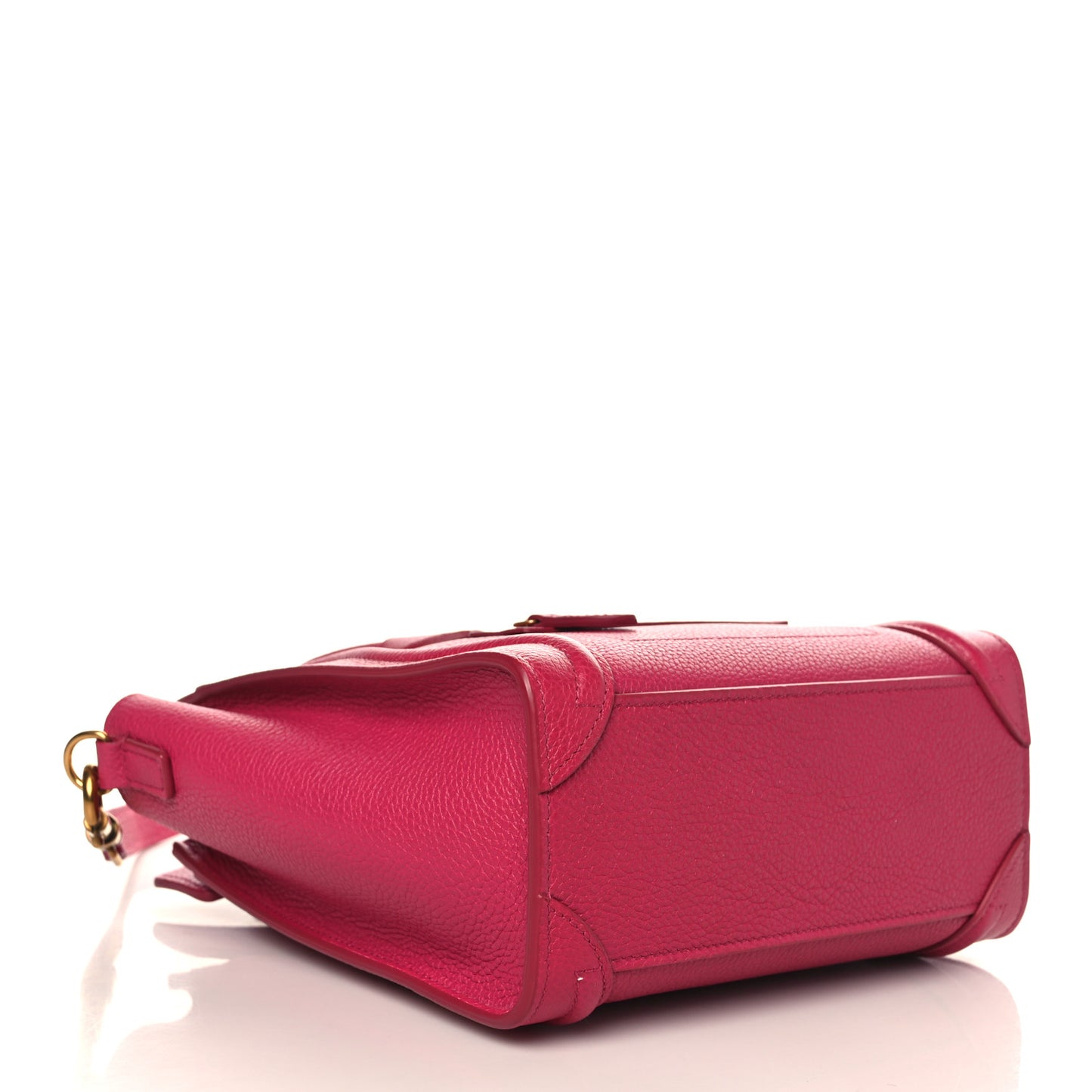 Drummed Calfskin Nano Luggage Fuchsia