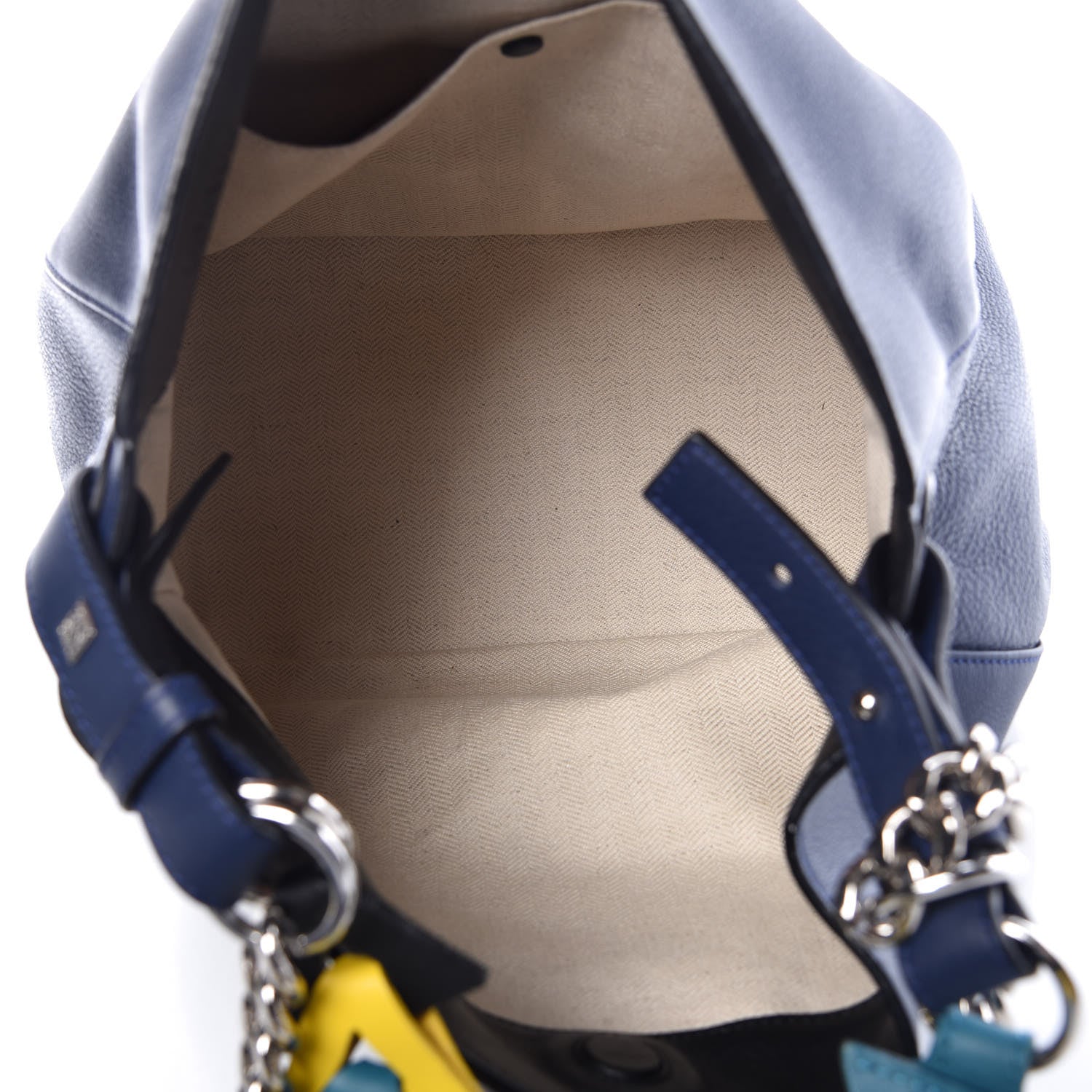Loewe Calfskin V Bucket Bag Blue 7 of 12