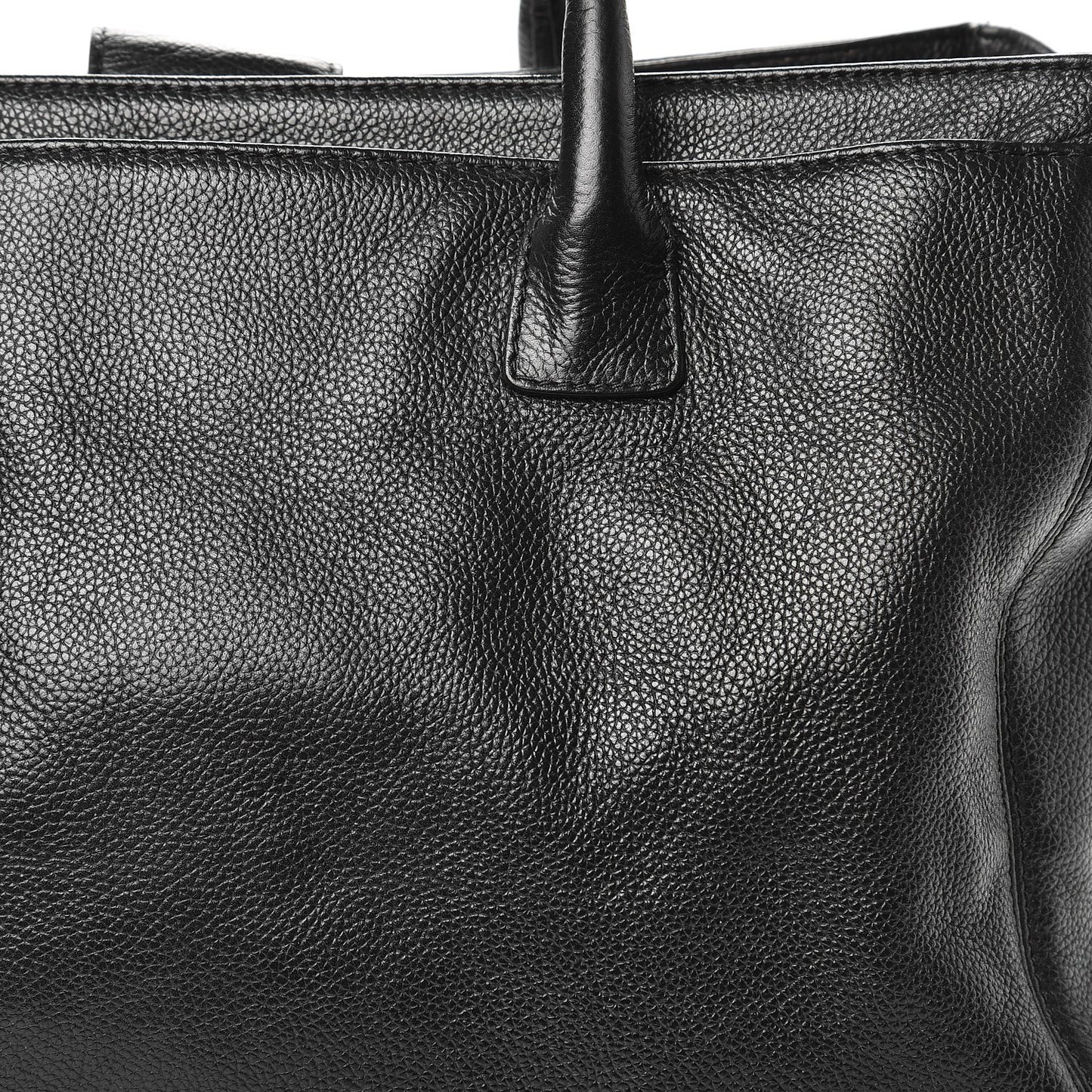 Calfskin Cerf Executive Shopper Tote Black