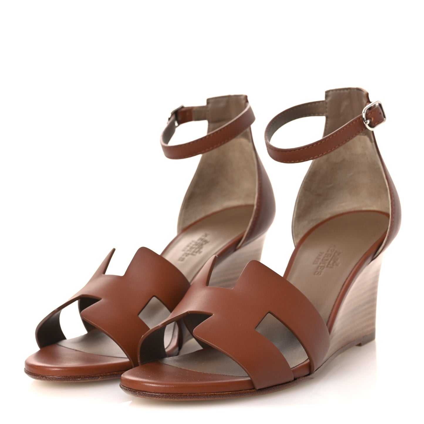 Calfskin Legend Wedge Sandals 35 Gold