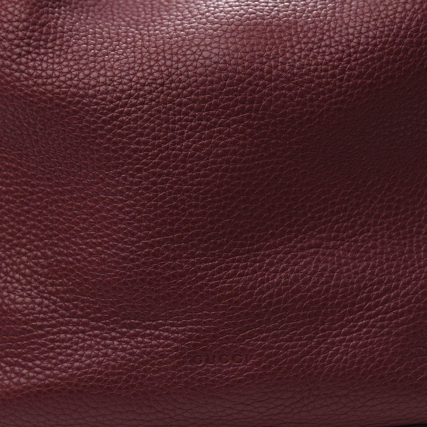 Pebbled Calfskin Miss Bamboo Bucket Bag Burgundy