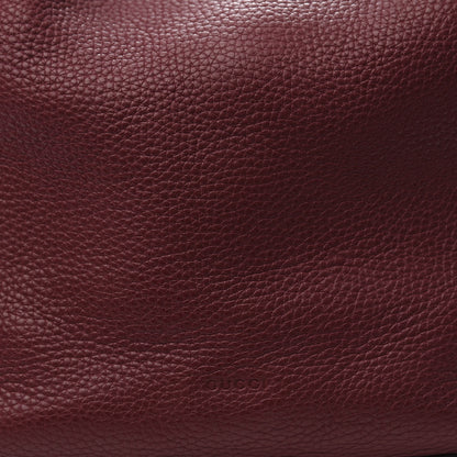 Gucci Pebbled Calfskin Miss Bamboo Bucket Bag Burgundy 10 of 11