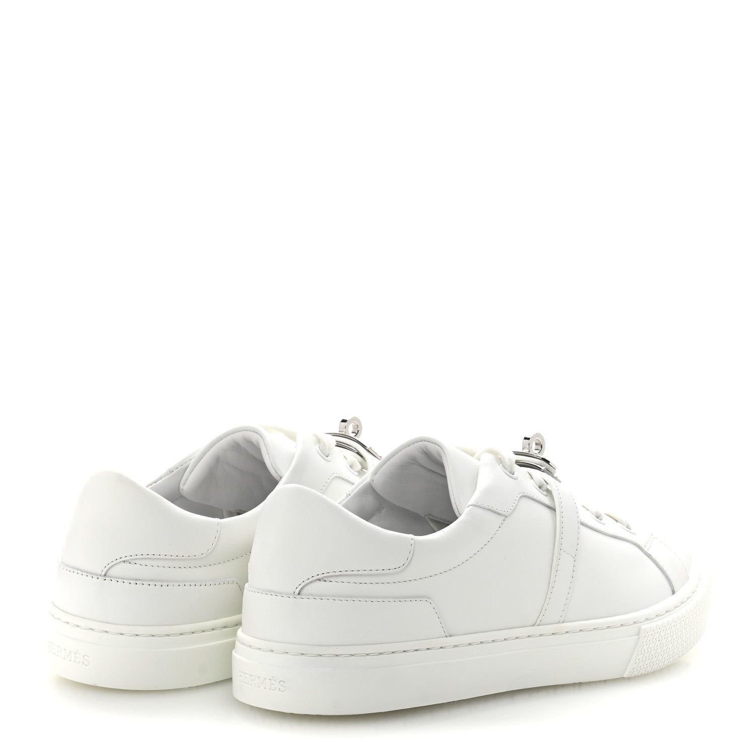 Hermes Calfskin Day Sneakers 37.5 White 5 of 10