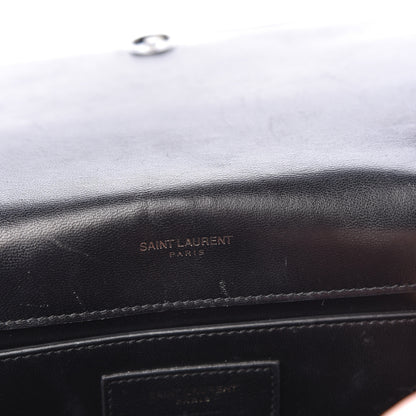 Saint Laurent Suede Small Monogram Stone Studded Kate Satchel Black Turquoise Coral 15 of 23