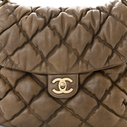 Chanel Lambskin Bubble Quilt Flap Brown 8 of 10
