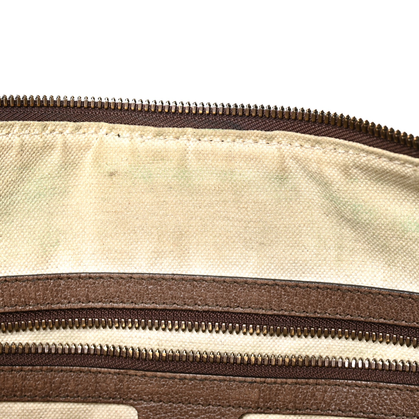 GG Supreme Monogram Web Ophidia Half Moon Hobo Brown