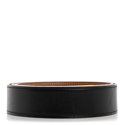 Hermes Box Togo Reversible 32mm Belt Strap 85 34 Black Gold 2 of 6